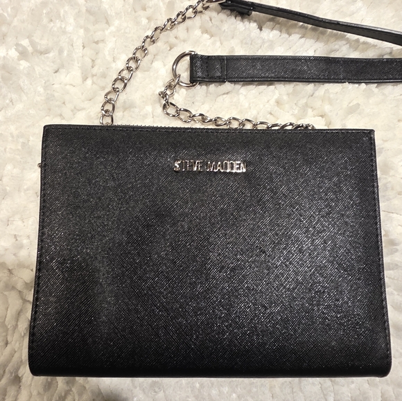 Steve Madden Black Chain Strap Bag - Picture 1 of 8
